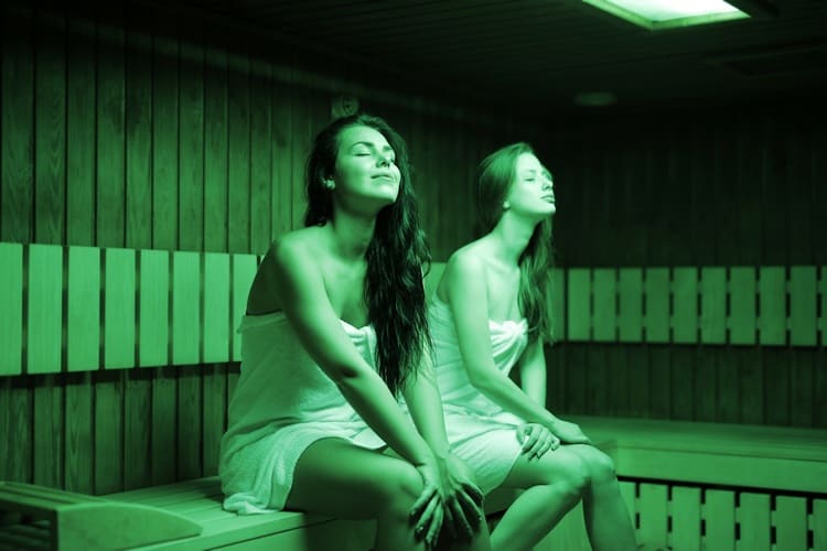 Badkamer met sauna mogelijkheden